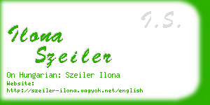 ilona szeiler business card